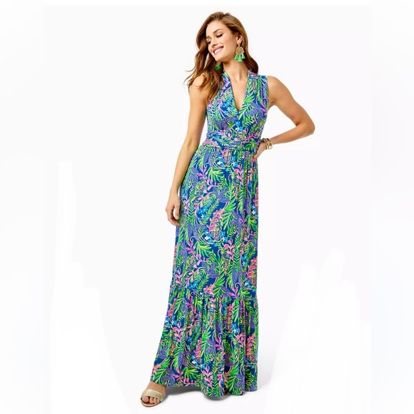 Lilly Pulitzer Dresses & Skirts - NWT Lilly Pulitzer Pearce Maxi Dress in Borealis Blue